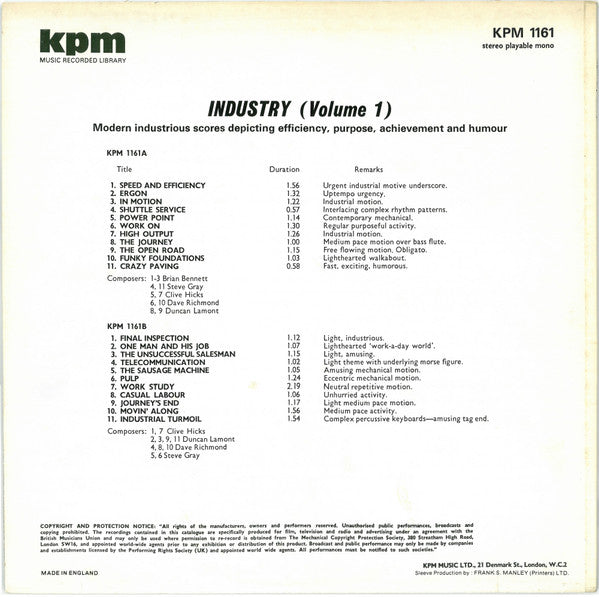 Various – Industry (Volume 1) LP vinyl record, image 2 of 4
