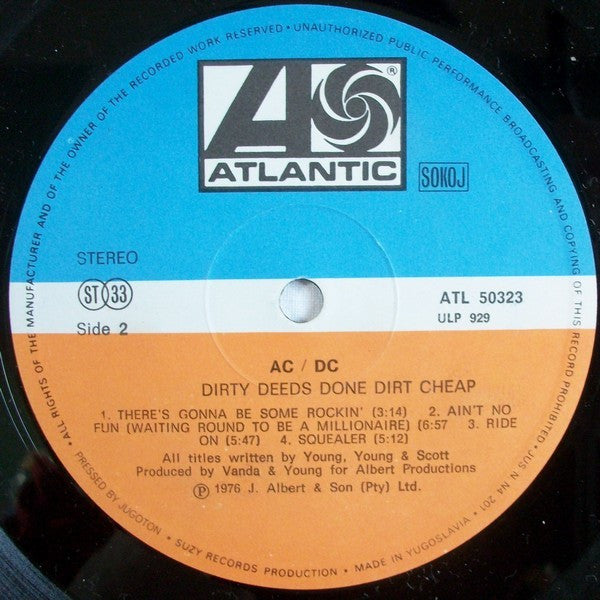 AC/DC – Dirty Deeds Done Dirt Cheap LP vinyl record, image 4 of 10