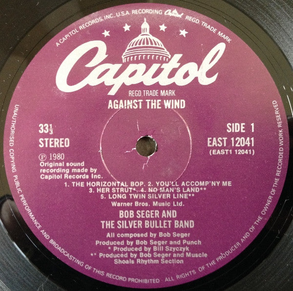 Bob Seger And The Silver Bullet Band – Against The Wind LP vinyl record, image 3 of 6