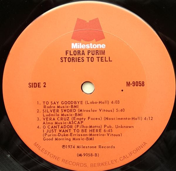 Flora Purim – Stories To Tell LP vinyl record, image 2 of 2