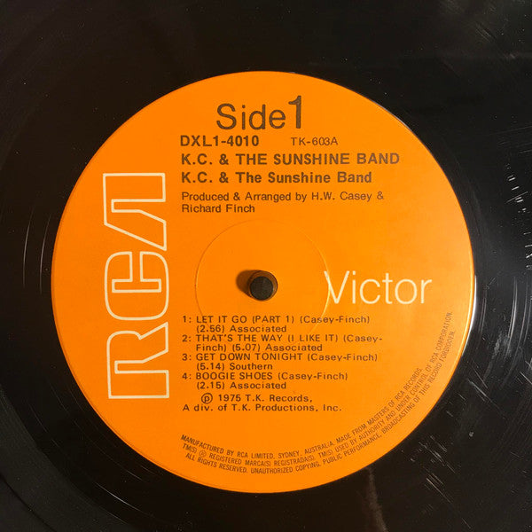 KC & The Sunshine Band – KC And The Sunshine Band LP vinyl record, image 3 of 4