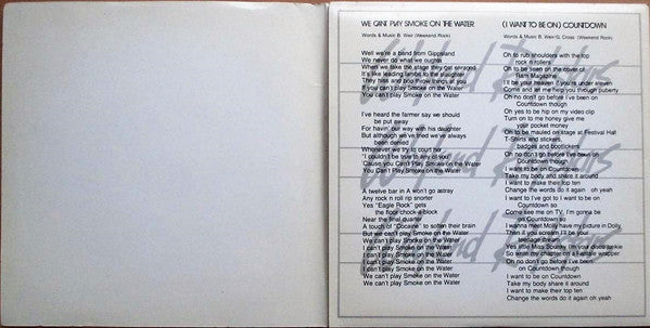 Weekend Rockstars – We Can't Play Smoke On The Water 7" vinyl record, image 2 of 5