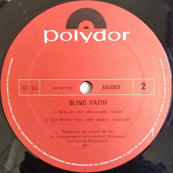 Blind Faith – Blind Faith LP vinyl record, image 4 of 4