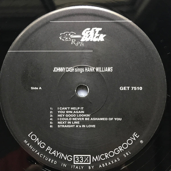 Johnny Cash – Sings Hank Williams LP vinyl record, image 3 of 6