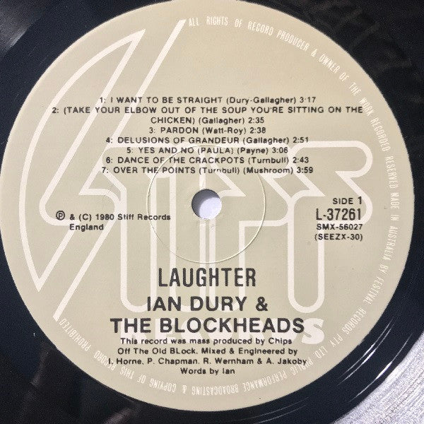 Ian Dury And The Blockheads – Laughter LP vinyl record, image 3 of 4