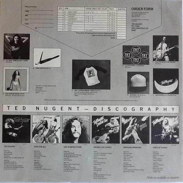 Ted Nugent – Scream Dream LP vinyl record, image 5 of 7