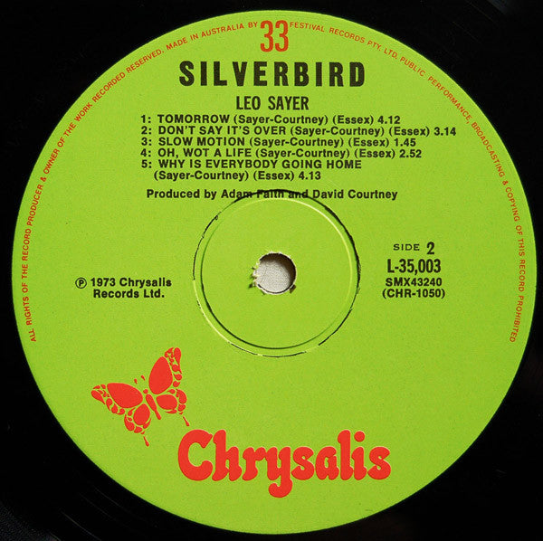 Leo Sayer – Silverbird LP vinyl record, image 4 of 4