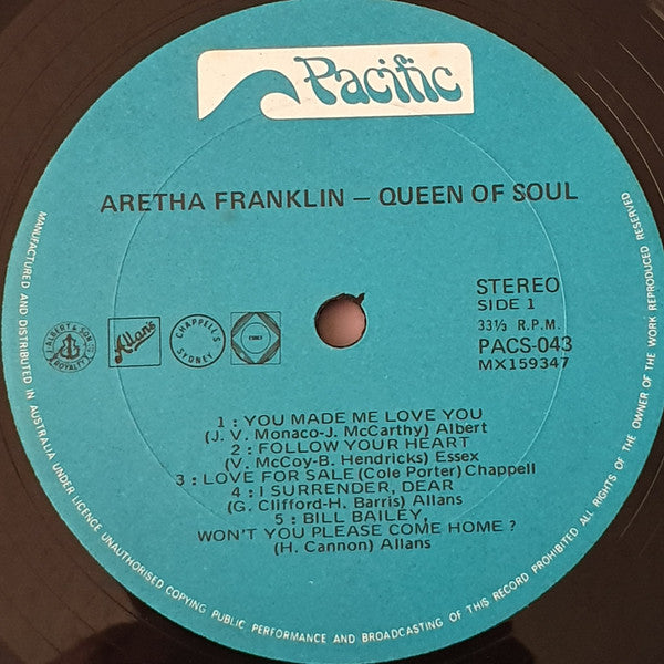Aretha Franklin – Queen Of Soul LP vinyl record, image 3 of 4