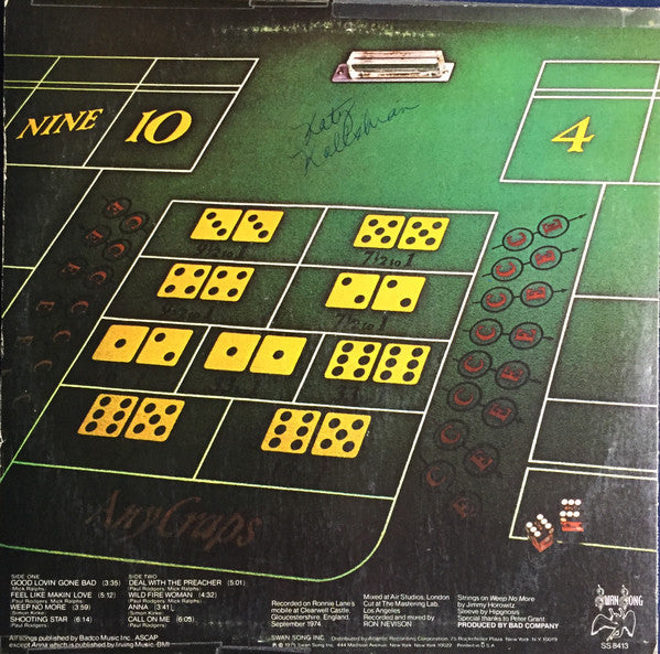 Bad Company – Straight Shooter LP vinyl record, image 2 of 7