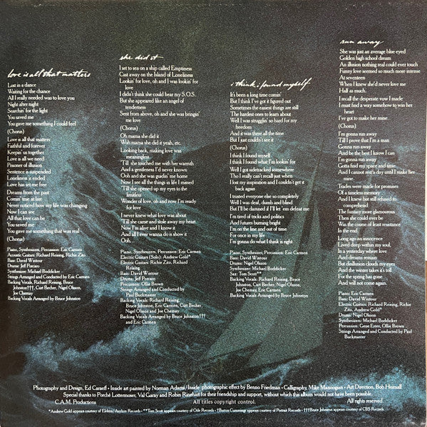 Eric Carmen – Boats Against The Current LP vinyl record, image 6 of 6