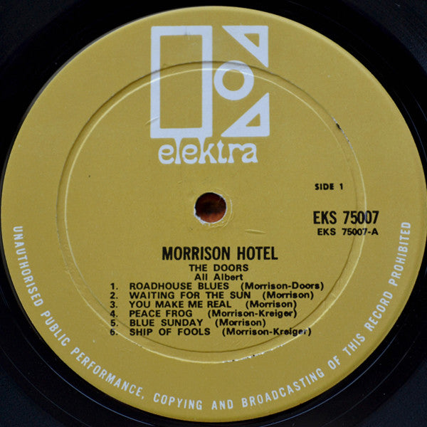 The Doors – Morrison Hotel LP vinyl record, image 3 of 4