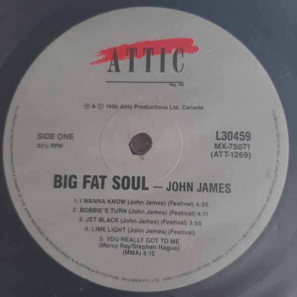 John James – Big Fat Soul LP vinyl record, image 3 of 4