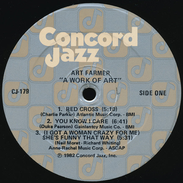 Art Farmer Quartet – A Work Of Art LP vinyl record, image 3 of 4