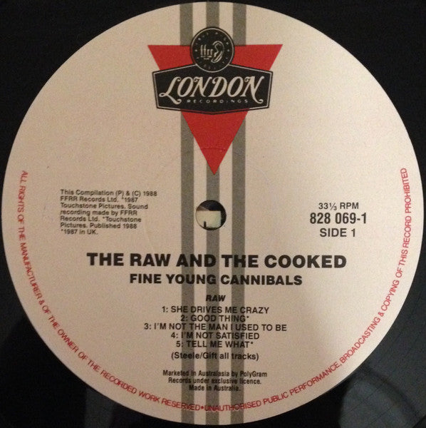 Fine Young Cannibals – The Raw & The Cooked LP vinyl record, image 3 of 6