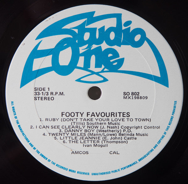 Various – Footy Favourites LP vinyl record, image 3 of 6