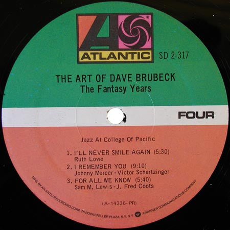 Dave Brubeck – The Art Of Dave Brubeck/The Fantasy Years (2xLP) LP vinyl record, image 7 of 7