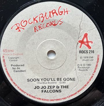 Jo Jo Zep and the Falcons – Soon You'll Be Gone 7" vinyl record, image 3 of 4