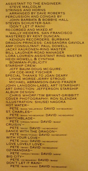 Jefferson Starship – Spitfire LP vinyl record, image 7 of 7