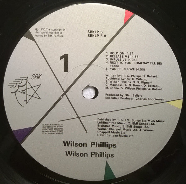 Wilson Phillips – Wilson Phillips LP vinyl record, image 4 of 8
