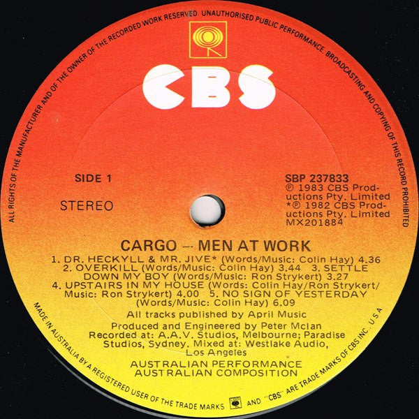 Men At Work – Cargo LP vinyl record, image 3 of 6