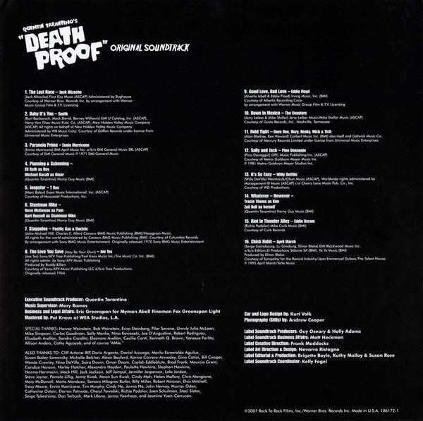 Various – Quentin Tarantino's "Death Proof" (Original Soundtrack) LP vinyl record, image 8 of 9