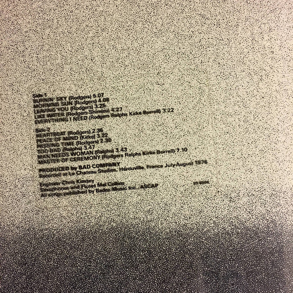 Bad Company – Burnin' Sky LP vinyl record, image 8 of 8