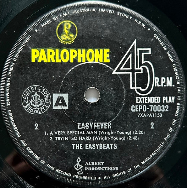 The Easybeats – Easyfever 7" vinyl record, image 4 of 4