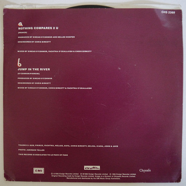 Sinéad O'Connor – Nothing Compares 2 U 7" vinyl record, image 2 of 4