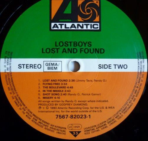 Lostboys – Lost And Found LP vinyl record, image 4 of 4