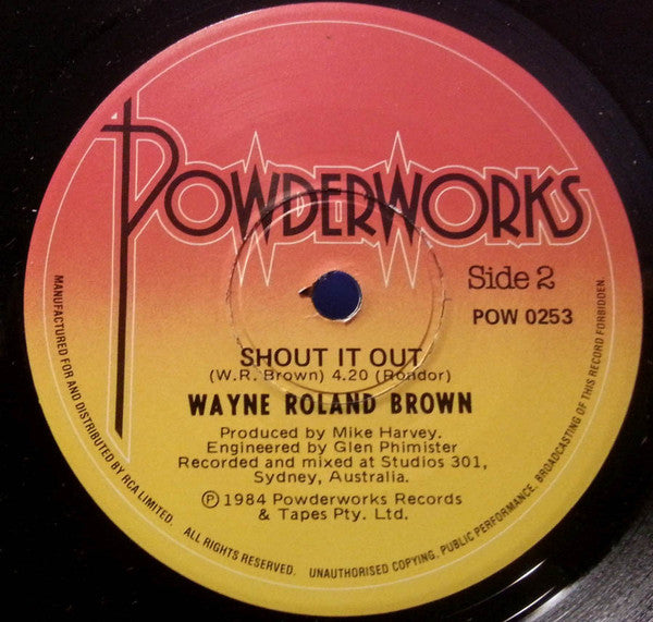 Wayne Roland Brown – Essential Sensual / Shout It Out 7" vinyl record, image 2 of 2