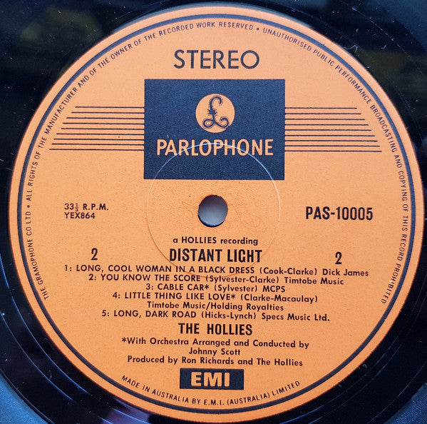 The Hollies – Distant Light LP vinyl record, image 6 of 6