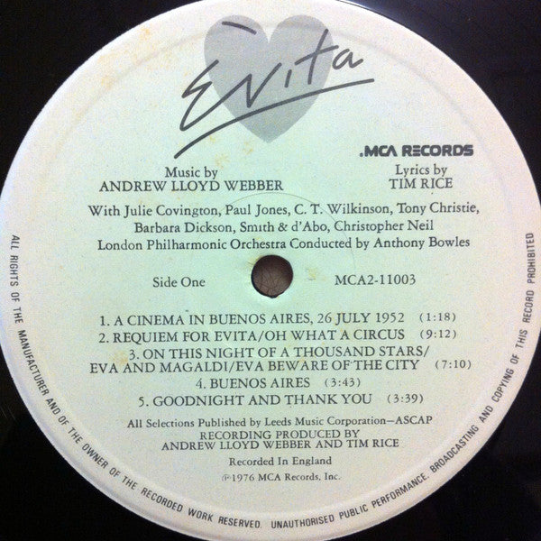 Andrew Lloyd Webber, Tim Rice – Evita (2xLP) LP vinyl record, image 8 of 10