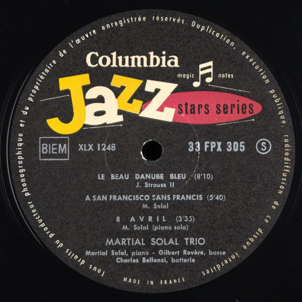 Martial Solal Trio – Martial Solal "Trio" LP vinyl record, image 3 of 4