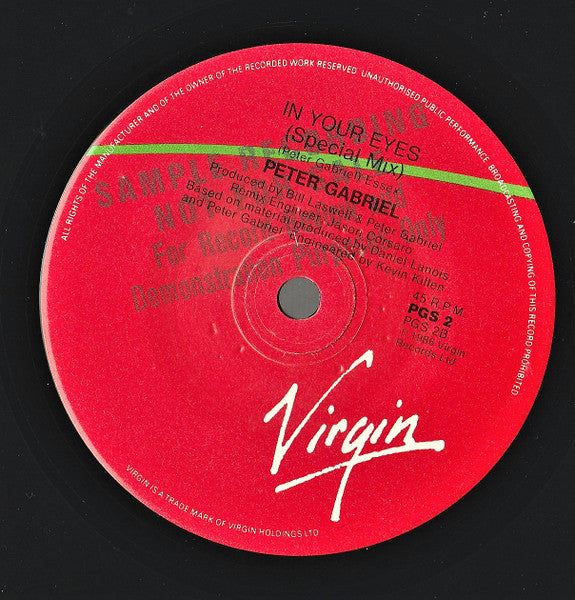 Peter Gabriel – In Your Eyes 7" vinyl record, image 6 of 6