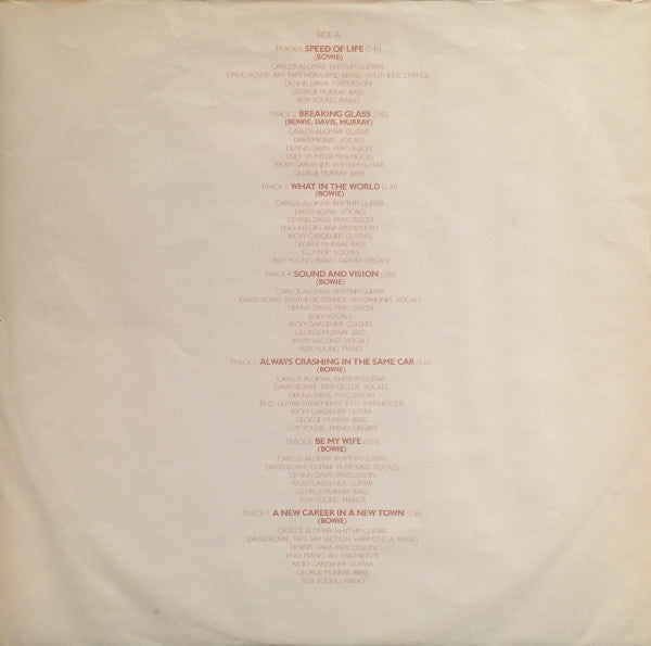 David Bowie – Low LP vinyl record, image 6 of 6