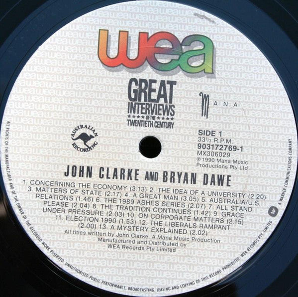 John Clarke, Bryan Dawe – Great Interviews Of The Twentieth Century LP vinyl record, image 3 of 4