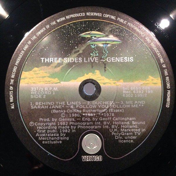 Genesis – Three Sides Live (2xLP) LP vinyl record, image 4 of 6