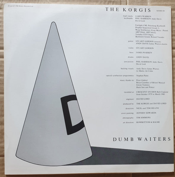 The Korgis – Dumb Waiters LP vinyl record, image 6 of 6
