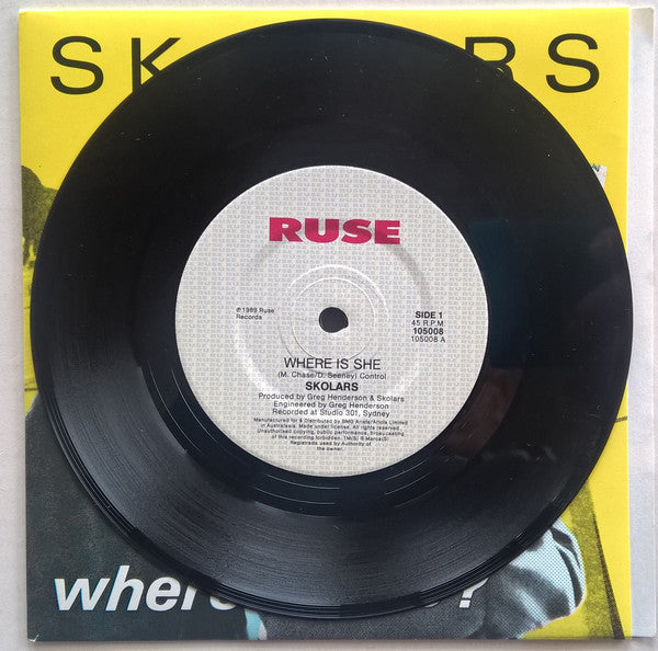Skolars – Where Is She 7" vinyl record, image 2 of 5