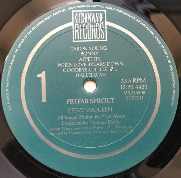 Prefab Sprout – Steve McQueen LP vinyl record, image 3 of 6
