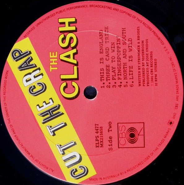 The Clash – Cut The Crap LP vinyl record, image 5 of 5