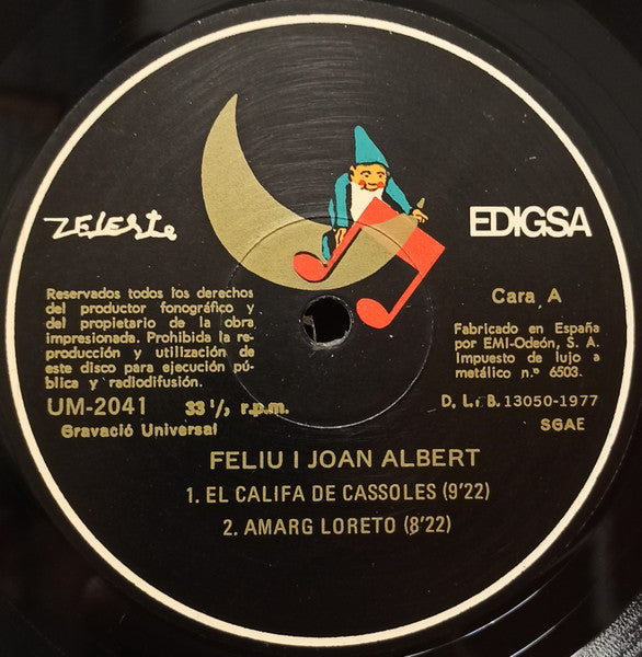 Feliu Gasull, Joan Albert Amargos – Feliu I Joan Albert LP vinyl record, image 3 of 5