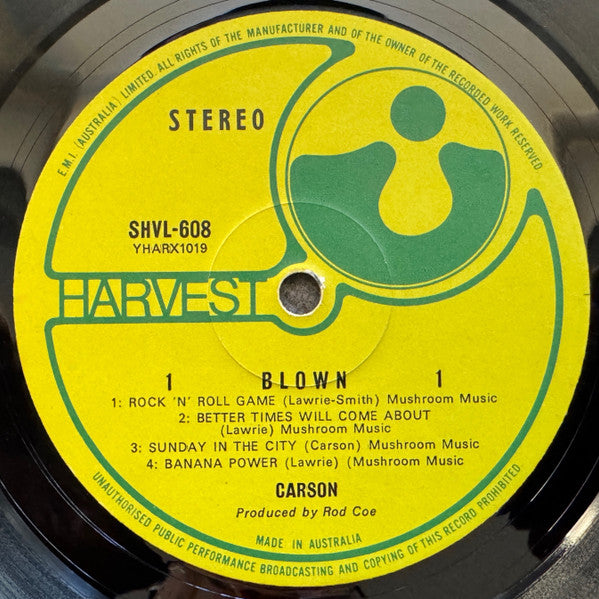 Carson – Blown LP vinyl record, image 3 of 4