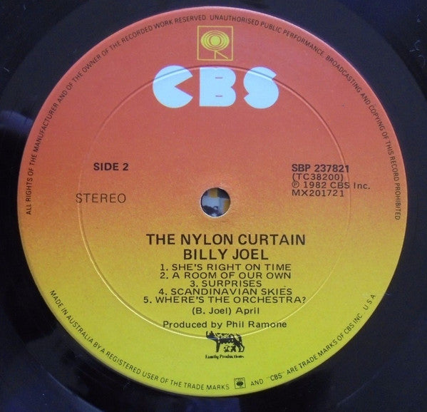 Billy Joel – The Nylon Curtain LP vinyl record, image 6 of 6