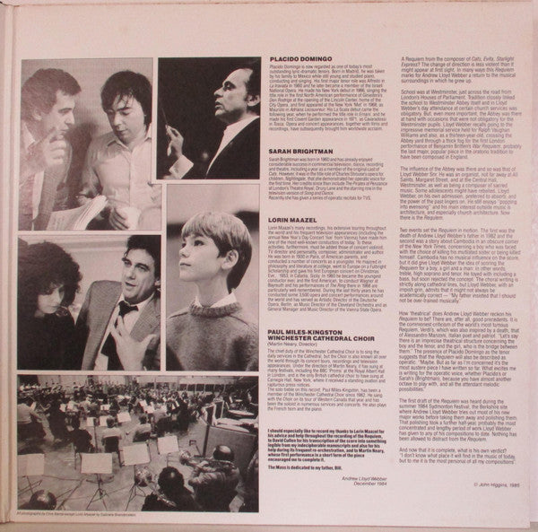 Andrew Lloyd Webber – Requiem LP vinyl record, image 3 of 6
