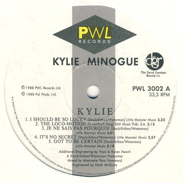 Kylie Minogue – Kylie LP vinyl record, image 3 of 4