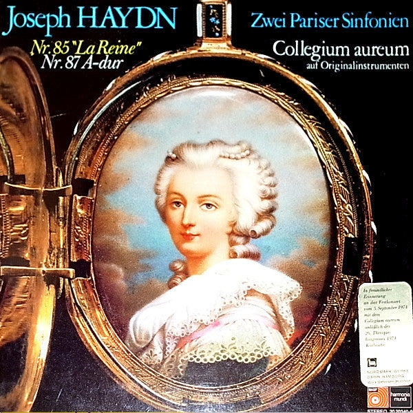 Joseph Haydn, Collegium Aureum – Zwei Pariser Sinfonien (Nr. 85 "La Reine" / Nr. 87 A-dur) LP vinyl record