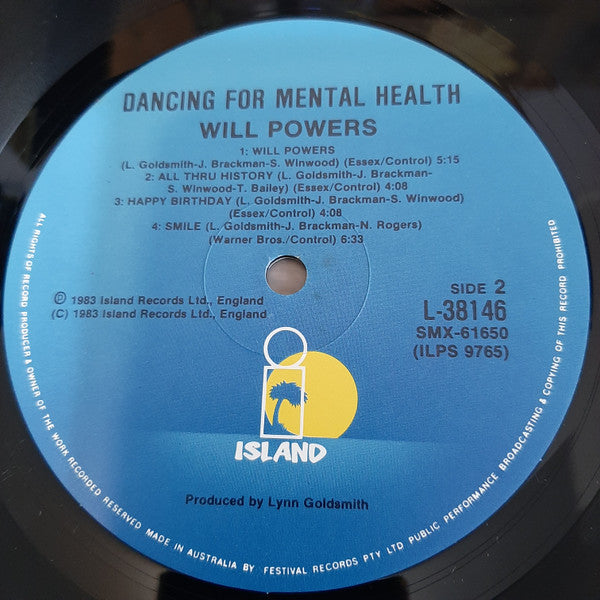 Will Powers – Dancing For Mental Health LP vinyl record, image 4 of 4
