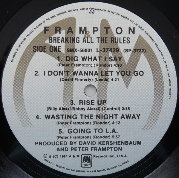 Peter Frampton – Breaking All The Rules LP vinyl record, image 3 of 6