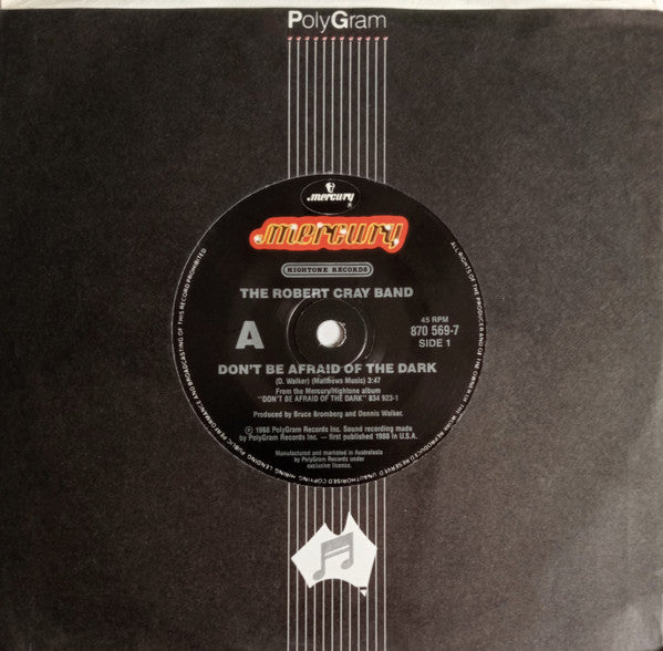 The Robert Cray Band – Don't Be Afraid Of The Dark 7" vinyl record, image 1 of 3